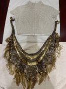 Belly Dancer's Beaded Blouse with Jeweled Sash
