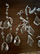 24 Vintage French Pendalogue Crystals