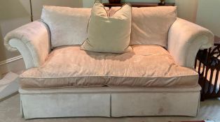Velvet Upholstered Down Stuffed Loveseat
