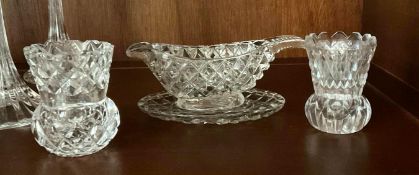 Crystal Toothpick Holders and Creamer