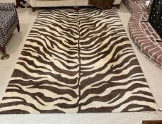 Zebra Print Area Rug