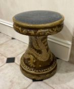 Dragon Themed Ceramic Stool