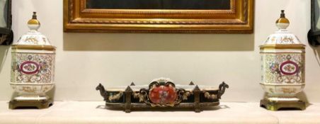 Pair of Asian Style Porcelain Urns