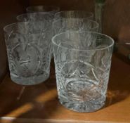 Etched Glass Cocktail Glasses