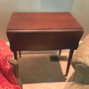 Solid Cherry Single Drawer Drop Leaf Table