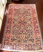 Persian Wool Rug predominately Red and Navy