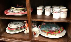 Assorted Christmas Platters, Plates and Mugs