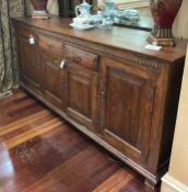 Antique Pine Sideboard with Dark Stain