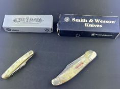 Smith and Wesson Texas Hold'em THCH Knife and Boker 8388CI Knife