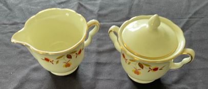 Hall Autumn Leaf Cream and Sugar Set