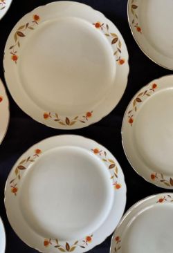 Incredible Online American Fostoria and Superior Hall Dinnerware Jewel Tea Autumn Leaf Collection