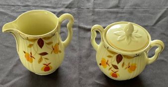 Hall Autumn Leaf Cream and Sugar Set