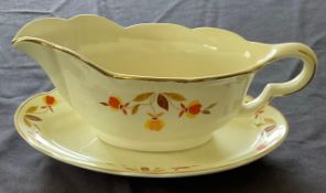 Hall Autumn Leaf Gravy Boat with Saucer