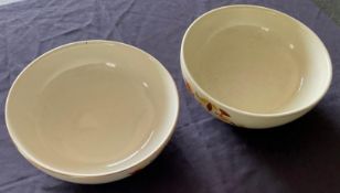 pair of Hall Autumn Leaf serving bowls