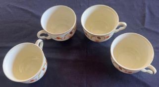 Hall Autumn Leaf Four Tea Cups