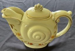 Rare Vintage Hall Autumn Leaf Snail Tea pot