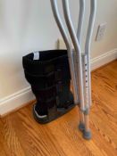 Crutches with Medical Boot