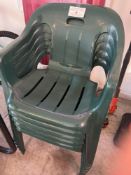 Set of 5 Resin Outdoor Chairs