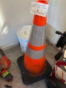 3 Bright Orange Traffic Cones