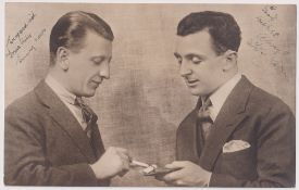 Autographs, Jimmy Nervo (1897-1975) and Teddy Knox (1896-1974) 2 of the original Crazy Gang members,