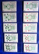 Cigarette cards, Canada, MacDonald series White / cream Playing card fronts, 107 cards, 2