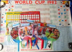 Football, World Cup selection, including Spain 1982 Wall Chart with details of qualifying matches
