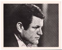 Autographs, 2 USA signatures to comprise Ted Kennedy (1932-2009) lawyer and politician, an 8 x 10