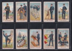 Trade cards, Pascall's Royal Naval Cadet series, set 12 cards multi advert backs. (Lieutenant,