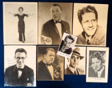 Autographs, Entertainment, 8 signed photos to comprise Alice Delysia (1889-1979) French Actress