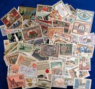 Bank Notes, 140+ assorted Notgeld notes, an attractive assortment (gd)