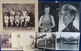 Photographs, approx. 195 b/w images dating from 1890-1950 to include rail (locomotives Evening Star,