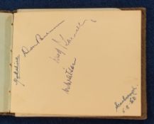 Cricket autographs, small autograph album containing a selection of mostly cricket signatures