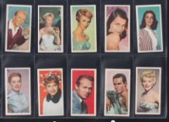 Trade cards, Barratt's, Famous Film Stars including Elizabeth Taylor, set 35 cards (vg)