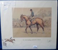 Horse Racing, Snaffles prints, 6 unframed prints on embossed crossed snaffles paper to comprise 'A