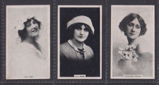 Cigarette cards, J J Freeman Actresses FRAN, 3 cards Iris Hoey, Lily Elsie, Kathleen Vincent (gd)