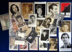 Postcards and Photographs, Signed, Actors and other Celebrities, a collection of 24 images to