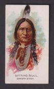 Cigarette card, USA, Allen & Ginter, Celebrated Indian Chiefs, type card, Sitting Bull, Dakota Sioux
