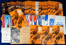 Football programmes, Hull City Home & Away collection, 1966/67 to 1969/70, comprehensive