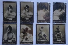 Cigarette cards, Ogden's Guinea Gold, Set 365S Base I cards, large Machette group, Actresses with