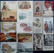 Postcards, Advertising, a mixed advertising selection of 28 cards, inc. Wragg's Soda, Sulphate of