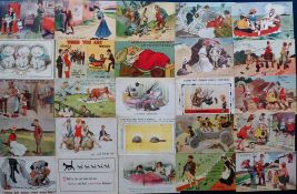Postcards, Comic, a mixed UK comic collection of approx. 114 cards, artists include Studdy, Tom