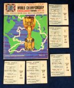 Football tickets etc, World Cup, England 1966, five tickets (good condition), England v Argentina 23