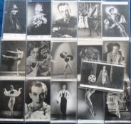 Postcards, Ballet, a selection of 16 RPs of male ballet stars (15 plain backs) inc. Nureyev (2),