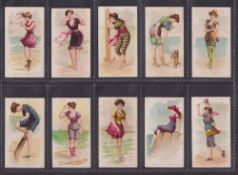 Cigarette cards, USA, Kimball, Fancy Bathers, (20/50), Manhattan Beach, Narragansett Pier,