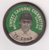 Tobacco issue, USA, ATC, Baseball, Sweet Caporal Domino Discs, type, Ty Cobb, Detroit Tigers (gd)