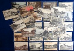 Postcards, Rail, a good selection of 30 cards from Scandinavia, mostly stations at Borgholm