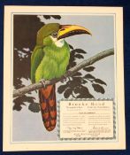 Trade issue, Brooke Bond (Canada), a Certificate enrolling the collector in the Brooke Bond