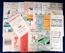 Football programmes, Hull City Aways, 1956/57, 25 programmes including Rochdale (postponed &