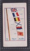 Cigarette card, South Wales Tobacco Co, Army Pictures, Cartoons etc, type card, 'The Allies Flag' (
