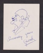 Autograph, Entertainment, Grock, Charles Adrien Wettach (1880-1959) the Swiss clown, once the most